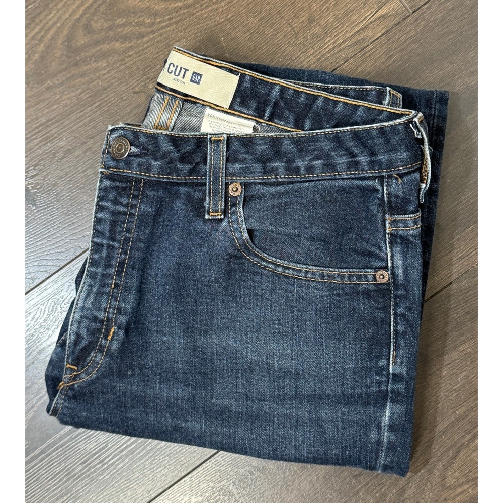 Vintage 2004 Gap Jeans Bootcut Stretch Dark Wash Denim 12 Long Mid Rise Boot Cut